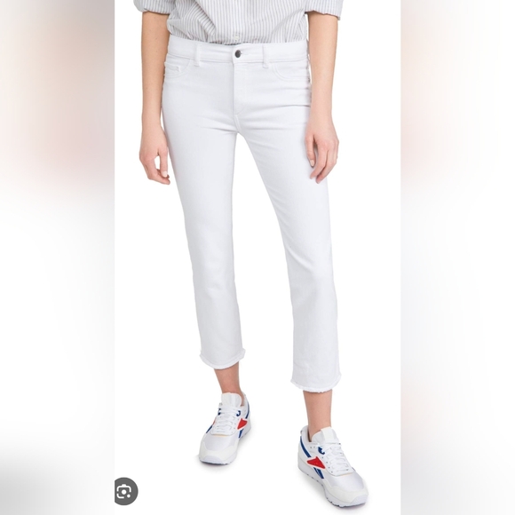 DL1961 Mara Instasculpt Straight Leg Ankle Women's White Jeans Size 28/6 - Picture 1 of 9